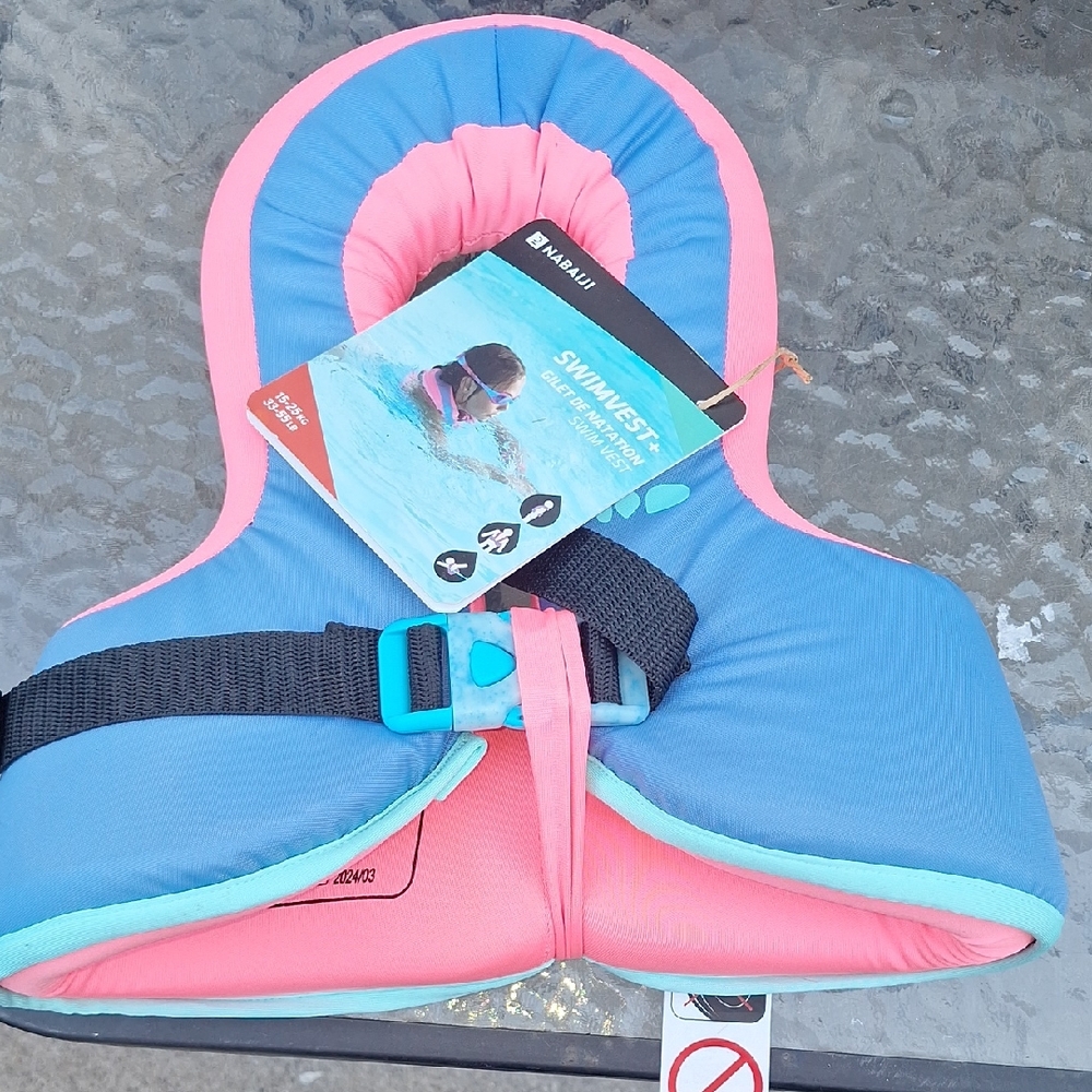 Kids Swim Vest - Blue and Pink